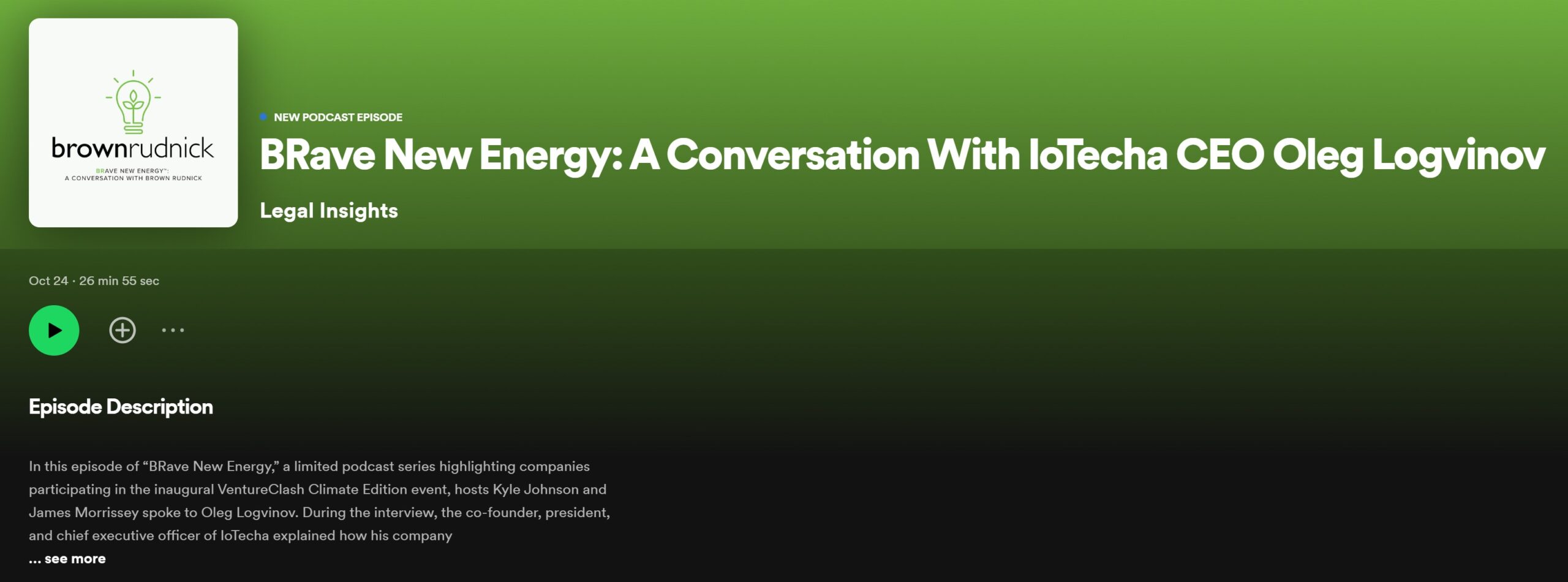 BRave New Energy: A Conversation With IoTecha CEO Oleg Logvinov.