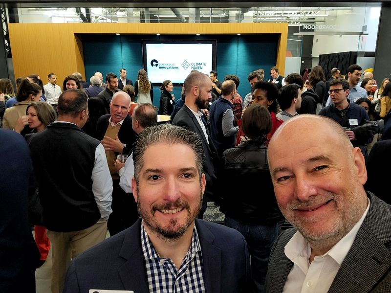 Oleg Logvinov and Ira Noble attend Connecticut Innovations