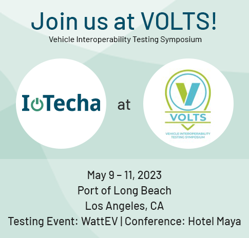 IoTecha to Participate and Sponsor Vehicle Interoperability Testing  Symposium (VOLTS) Hosted by CharIN